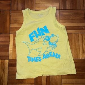 Joe Fresh Yellow and Blue Dinosaur Tank Top
